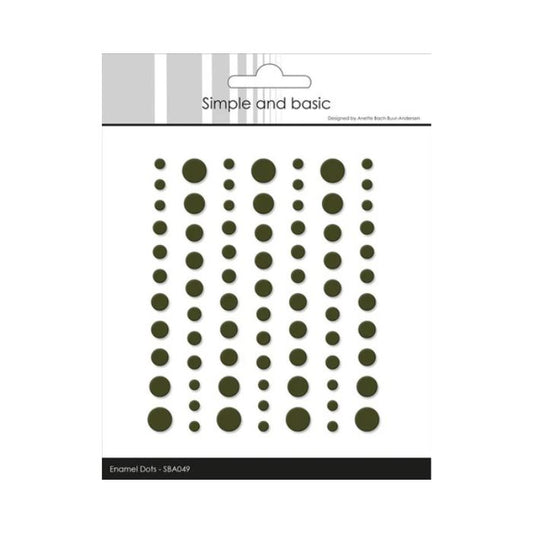 Simple and Basic Matte Enamel Dots "Forest Green - (77 pcs)" SBA049
