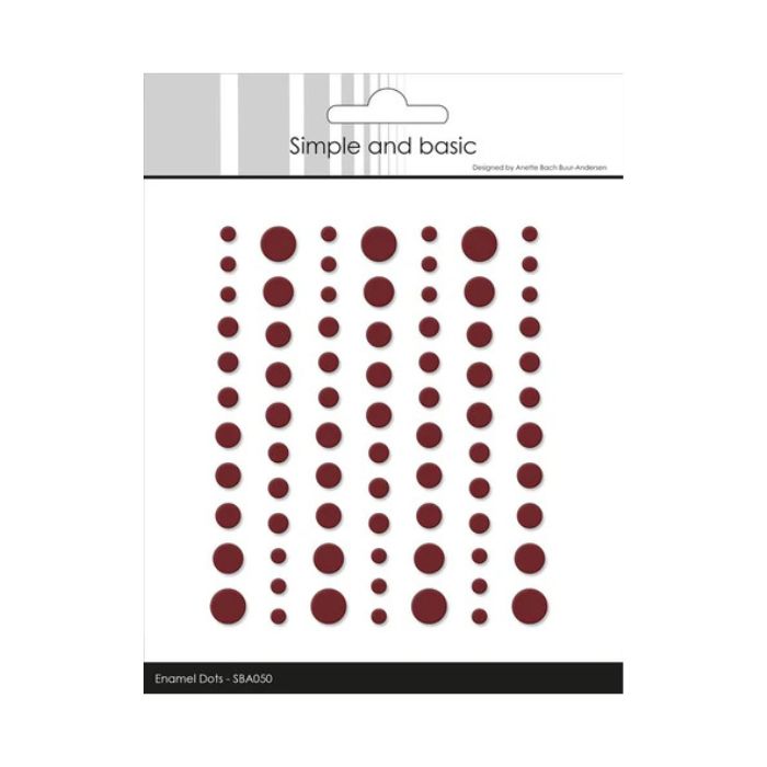 Simple and Basic Matte Enamel Dots "Wine Red - (77 pcs)" SBA050