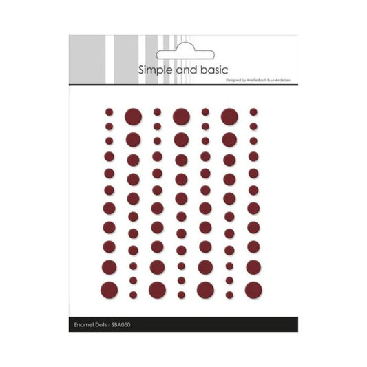 Simple and Basic Matte Enamel Dots "Wine Red - (77 pcs)" SBA050