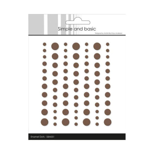 Simple and Basic Matte Enamel Dots "Coffee - (77 pcs)" SBA051