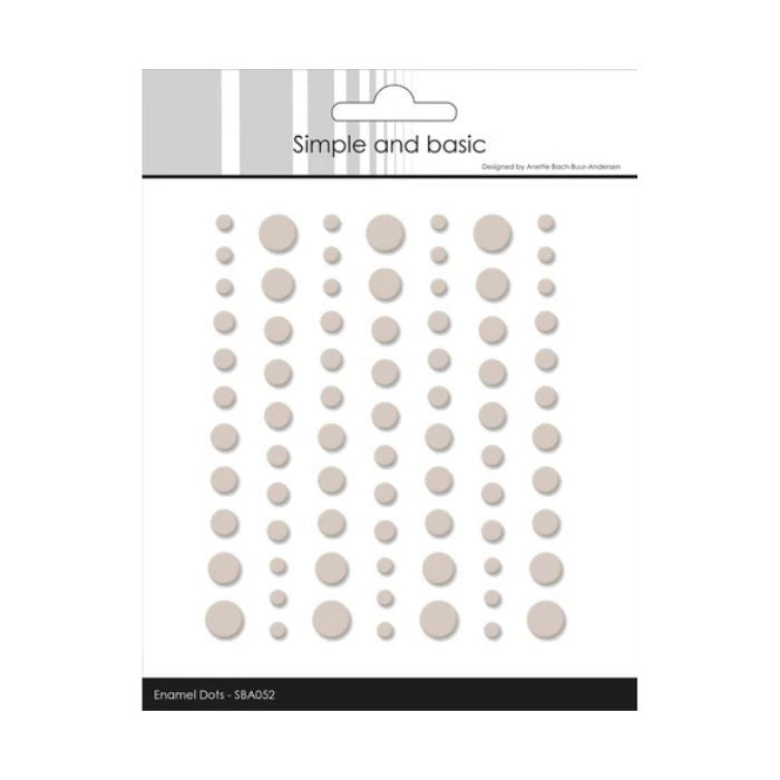 Simple and Basic Matte Enamel Dots "Beige - (77 pcs)" SBA052