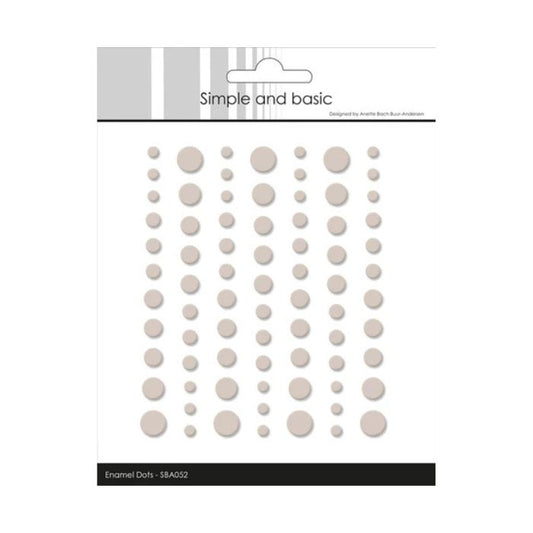 Simple and Basic Matte Enamel Dots "Beige - (77 pcs)" SBA052
