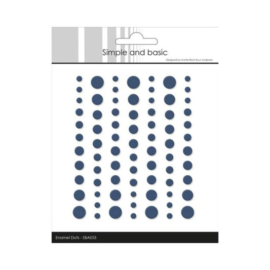 Simple and Basic Matte Enamel Dots "Navy - (77 pcs)" SBA053