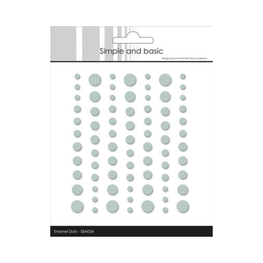 Simple and Basic Matte Enamel Dots "Eucalyptus- (77 pcs)" SBA054