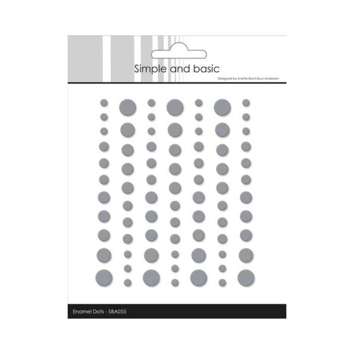 Simple and Basic Matte Enamel Dots "Concrete - (77 pcs)" SBA055