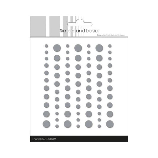 Simple and Basic Matte Enamel Dots "Concrete - (77 pcs)" SBA055