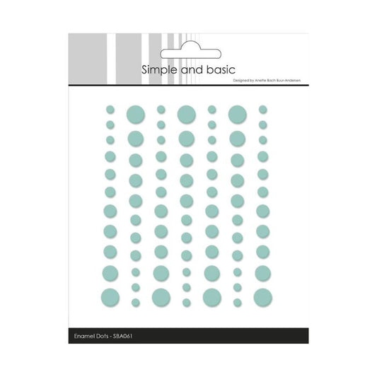 Simple and Basic Matte Enamel Dots "Mint - (77 pcs)" SBA061