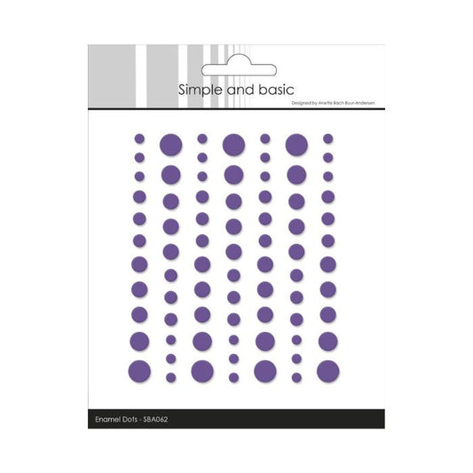 Simple and Basic Matte Enamel Dots "Purple - (77 pcs)" SBA062