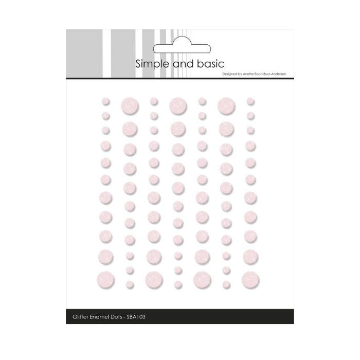 Simple and Basic Gliter Enamel Dots "Light Pink - (77 pcs)" SBA103