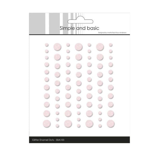 Simple and Basic Gliter Enamel Dots "Light Pink - (77 pcs)" SBA103