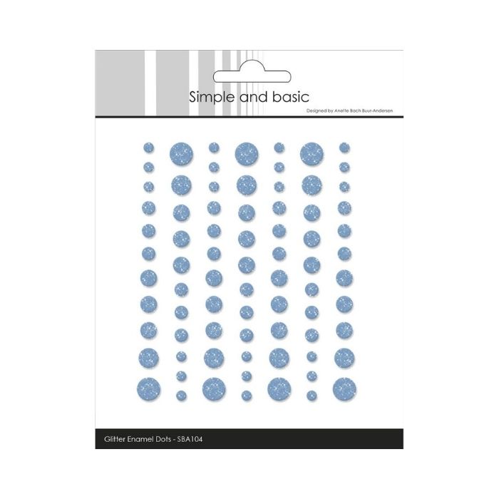 Simple and Basic Gliter Enamel Dots "Light Blue - (77 pcs)" SBA104