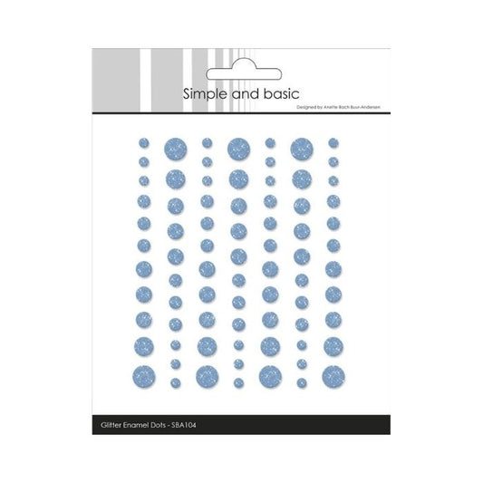 Simple and Basic Gliter Enamel Dots "Light Blue - (77 pcs)" SBA104