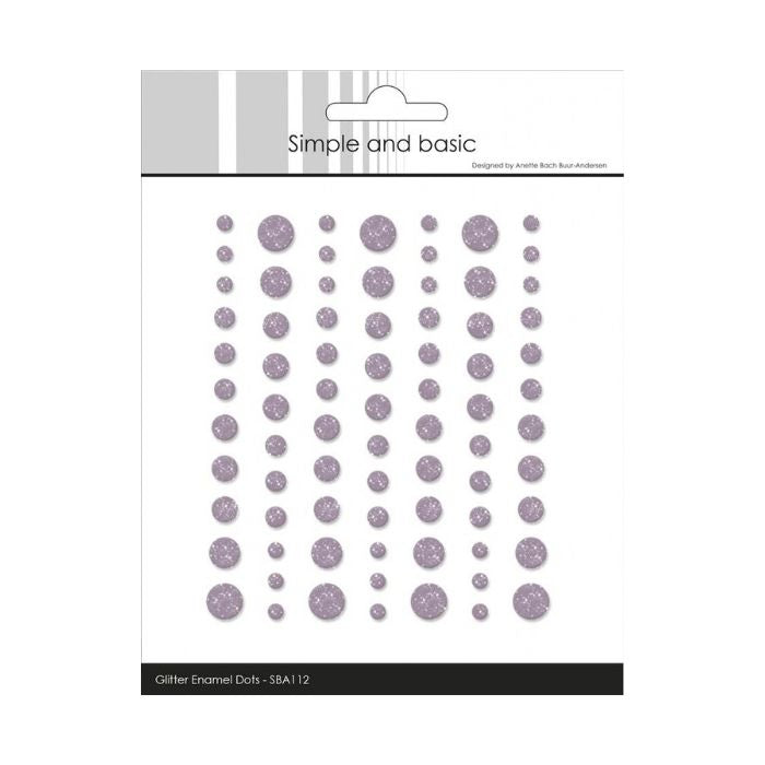 Simple and Basic Gliter Enamel Dots "Heather - (77 pcs)" SBA112