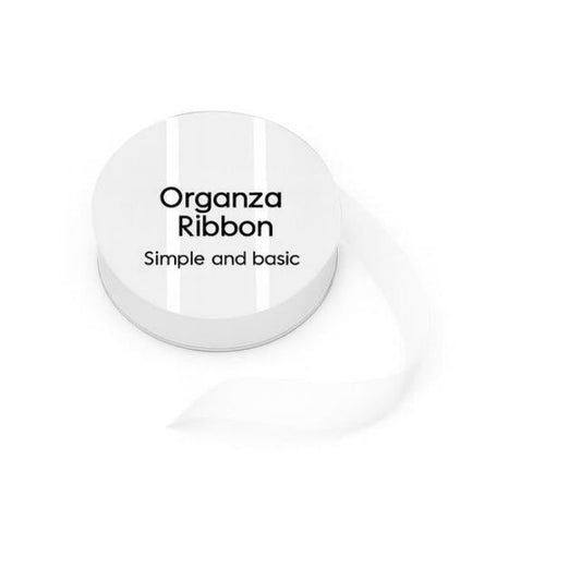 Simple and basic Organza Ribbon "White" SBA401