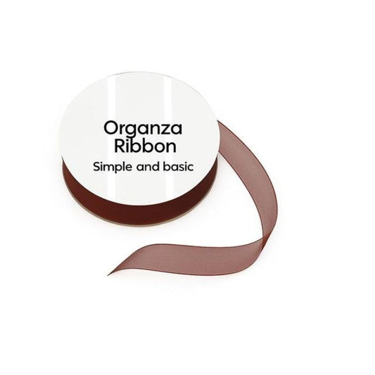 Simple and basic Organza Ribbon "Rusty Brown" SBA408