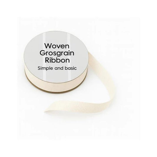 Simple and basic Grosgrain Ribbon "Ivory" SBA452