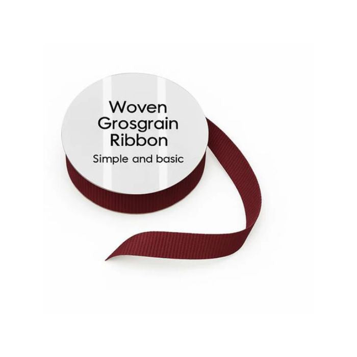 Simple and basic Grosgrain Ribbon "Dark Red" SBA455