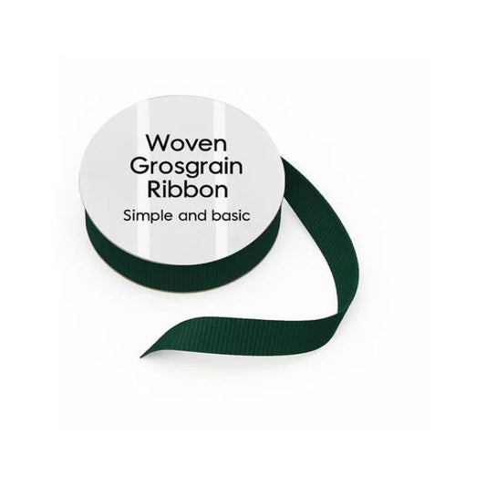 Simple and basic Grosgrain Ribbon "Dark Green" SBA456