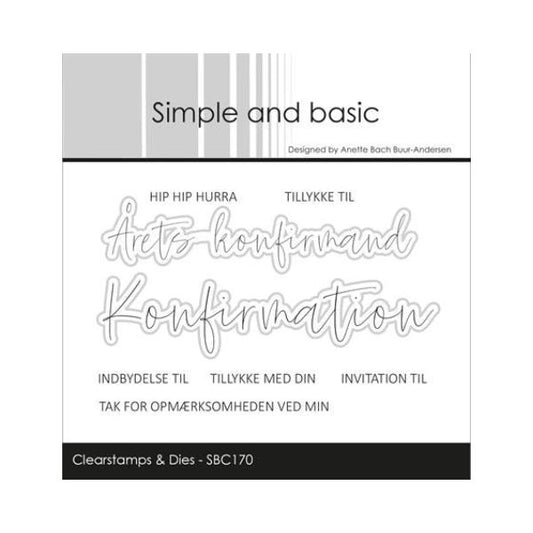 Simple and basic Clearstamp + Dies "Konfirmation" SBC170
