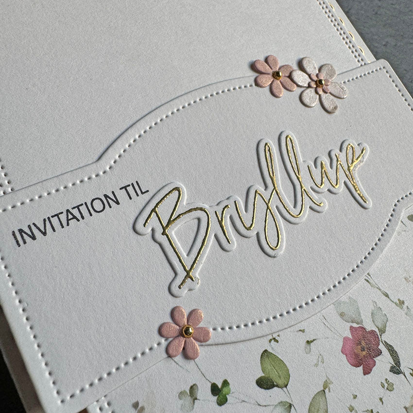 Simple and basic Clearstamp + Dies "Bryllup" SBC173
