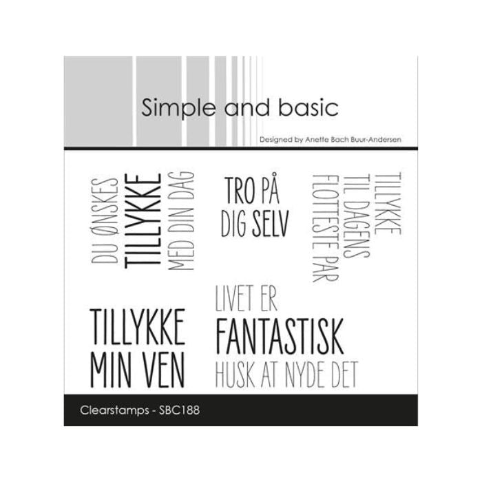 Simple and basic Clearstamp "Tro på dig selv" SBC188