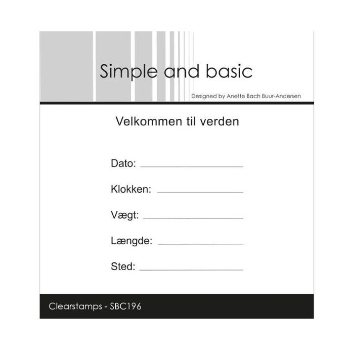 Simple and basic Clearstamp "Danish texts" SBC196