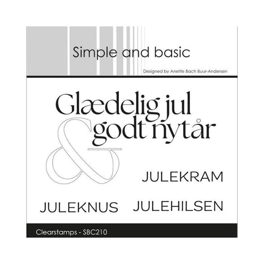 Simple and basic Clearstamp "Julehilsen" SBC210