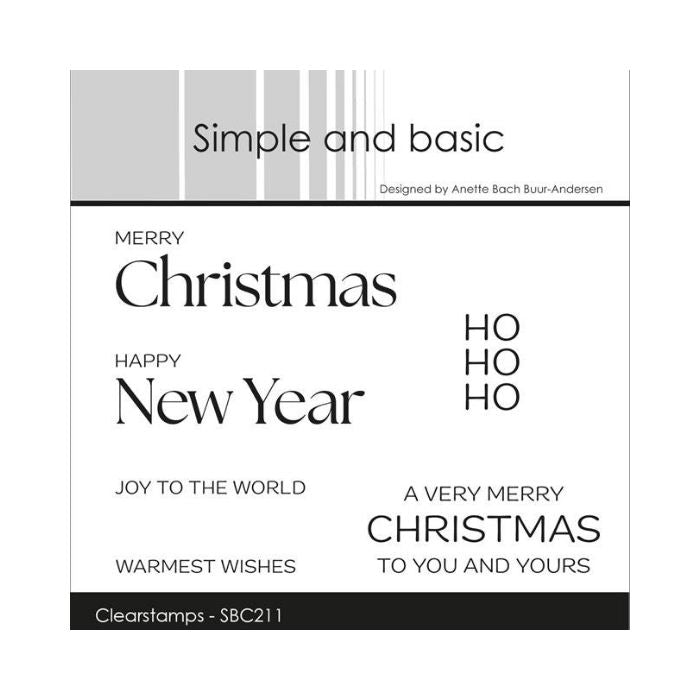 Simple and basic Clearstamp "Merry Christmas" SBC211