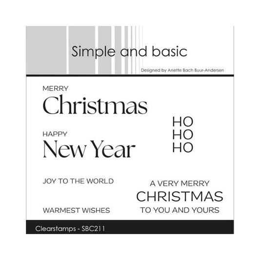 Simple and basic Clearstamp "Merry Christmas" SBC211