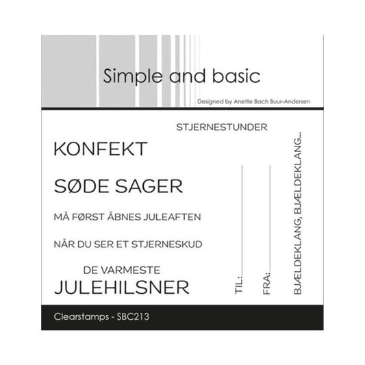 Simple and basic Clearstamp "Søde sager" SBC213