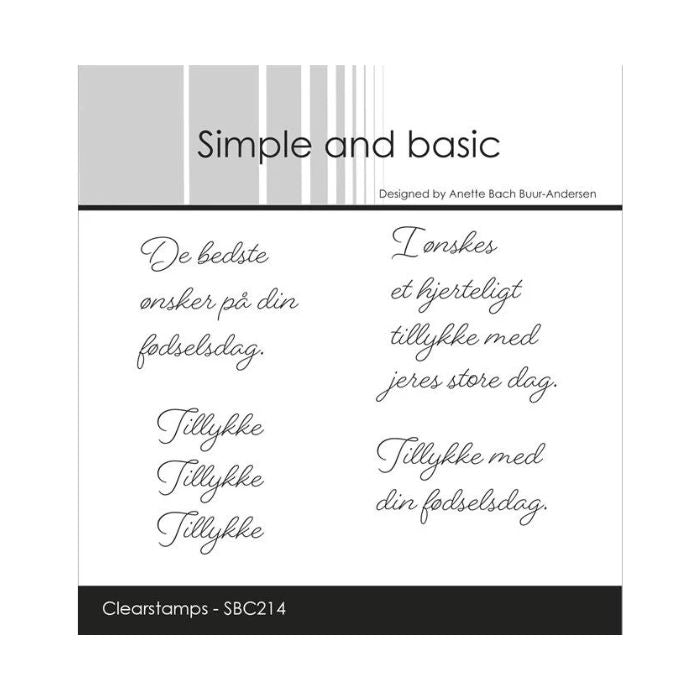 Simple and basic Clearstamp "Danish texts" SBC214