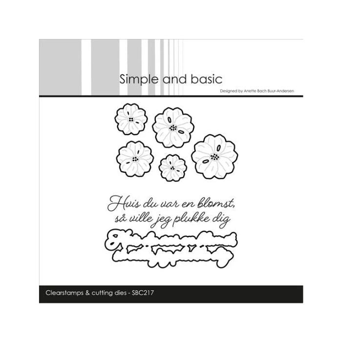 Simple and basic Clearstamp & dies "Danske tekster" SBC217