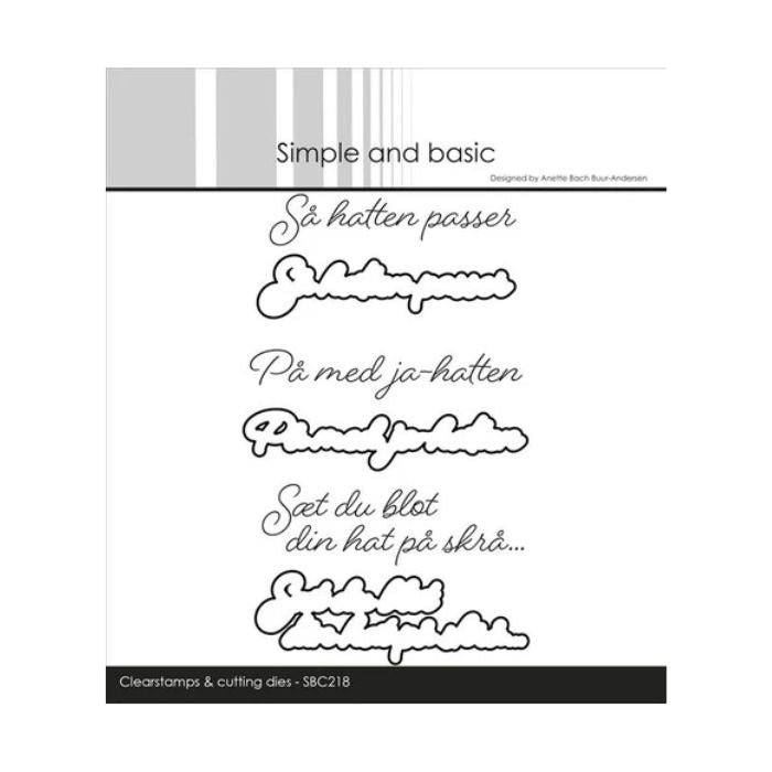 Simple and basic Clearstamp & dies "Danske tekster" SBC218