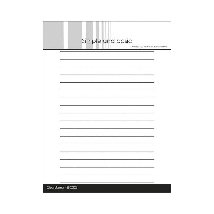 Simple and basic Clearstamp "Lines - A6+" SBC228