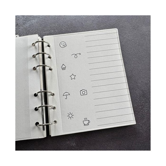Simple and basic Clearstamp "Lines & Icons - A6+" SBC229