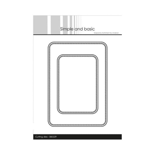 Simple and Basic die "Double Pierced - Rounded Rectangles A6 & A7" SBD229