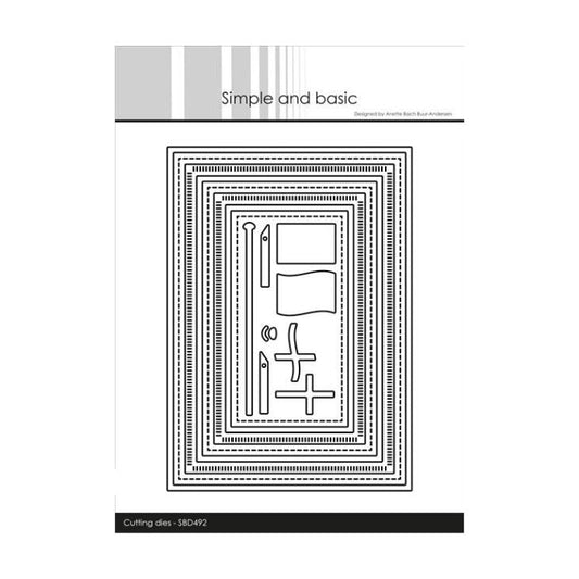 Simple and Basic die "Combi Striped Frames - A6" SBD492