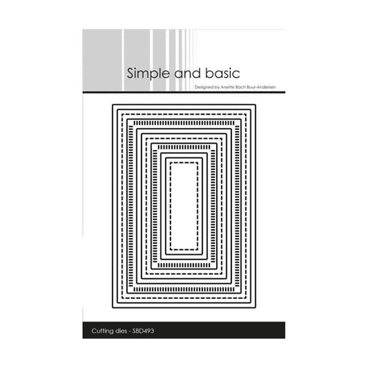 Simple and Basic die "Combi Striped Frames - A7" SBD493