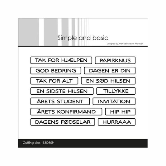 Simple and Basic die "Banner texts" SBD509