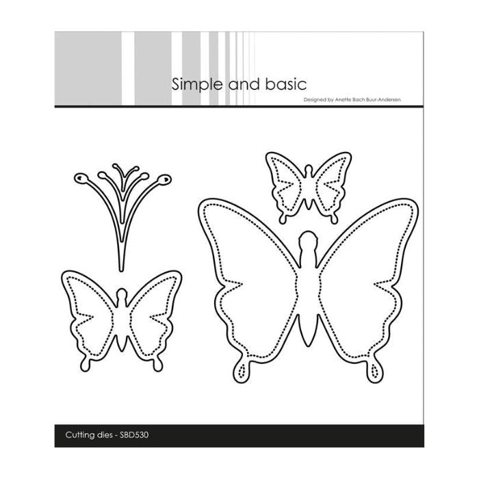Simple and Basic die "Simple butterflies - Solid" SBD530