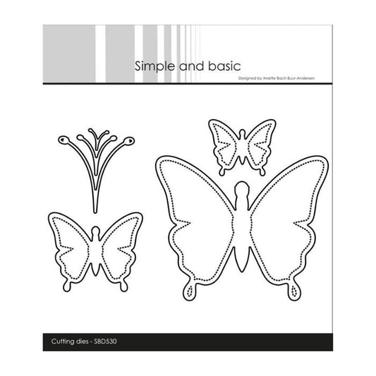 Simple and Basic die "Simple butterflies - Solid" SBD530