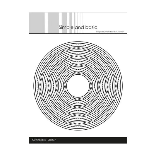 Simple and Basic die "Combi Striped Frames - Circle" SBD537