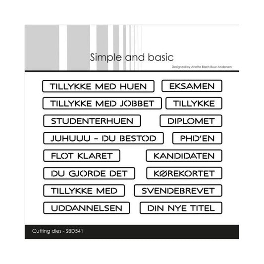 Simple and Basic die "All-in-one Plate - Eksamen" SBD541