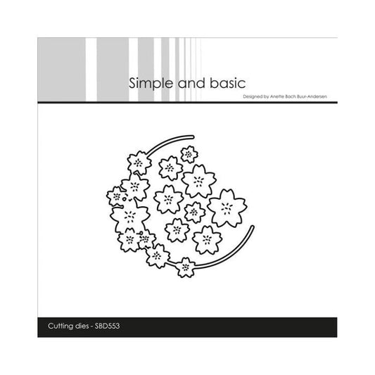 Simple and Basic die "Flower Wreath - Halfcircle" SBD553
