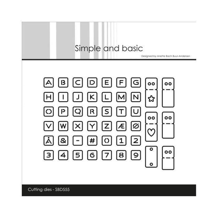 Simple and Basic die "Alphabet Chips" SBD555