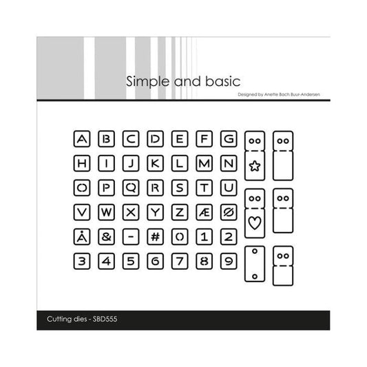 Simple and Basic die "Alphabet Chips" SBD555