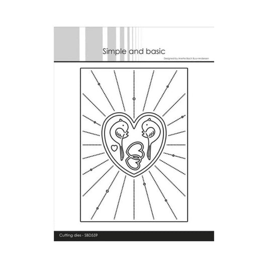 Simple and Basic die "A6 - Heart rays" SBD559