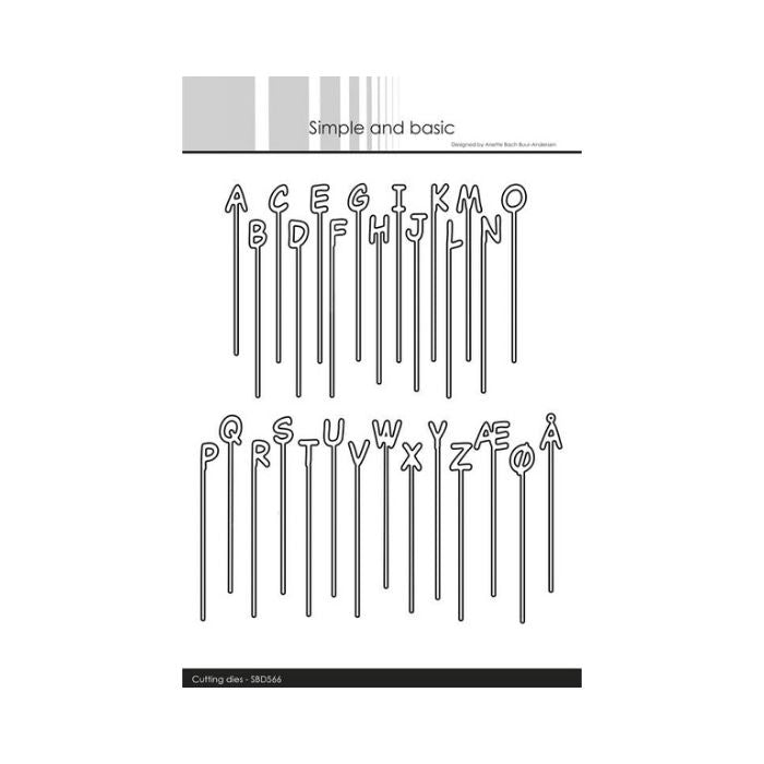 Simple and Basic die "Alphabet on a stick" SBD566