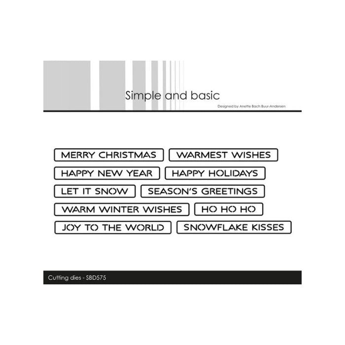 Simple and Basic die "All-in-one Plate - Merry Christmas" SBD575
