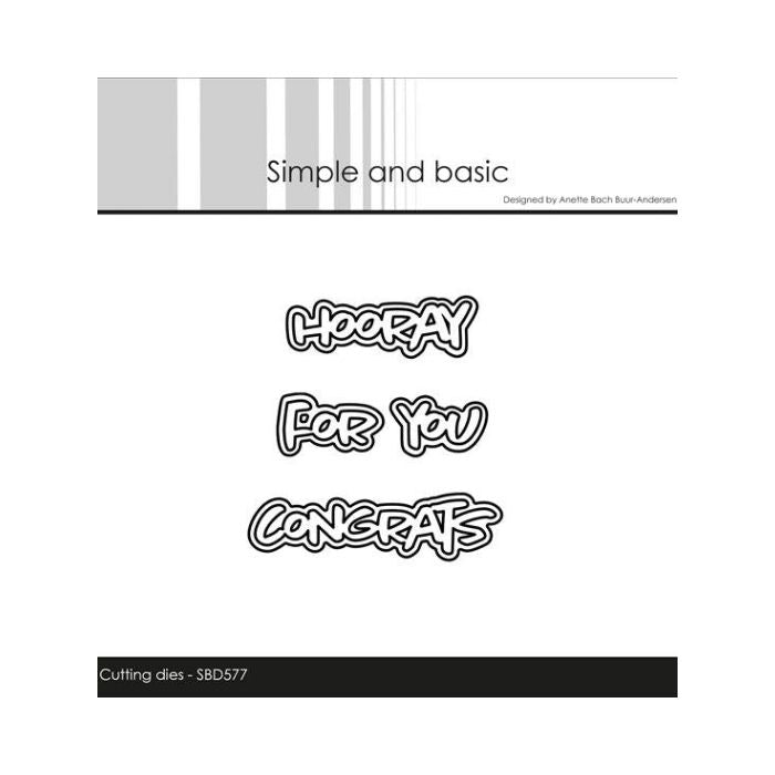 Simple and Basic die "Hooray" SBD577